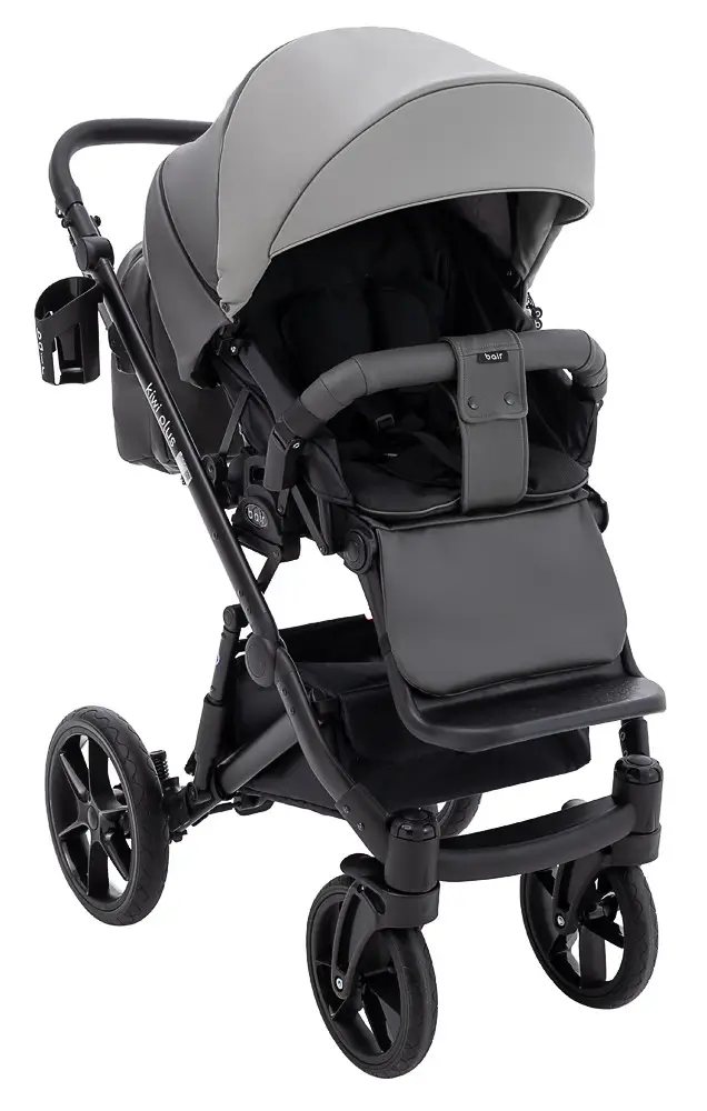 Коляска 2 в 1 Bair Kiwi Plus ECO BKP-21/15 серый/графит